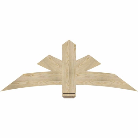 Ekena Millwork Alberta Rough Sawn Timber Gable Bracket, Douglas Fir, 60"W x 22"H x 2"D x 6"F, 9/12 Pitch GBW060X22X0206ALB00RDF